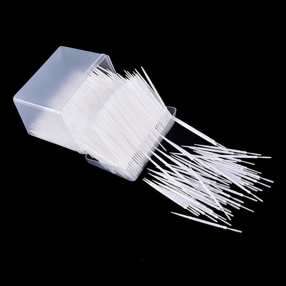 1100 Pcs Plastic Dental Picks Hygiene 2 Way Interdental Brush Tooth M9L2