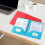 Lichtblauwe plastic mapjes met pinnen als sluiting. 4