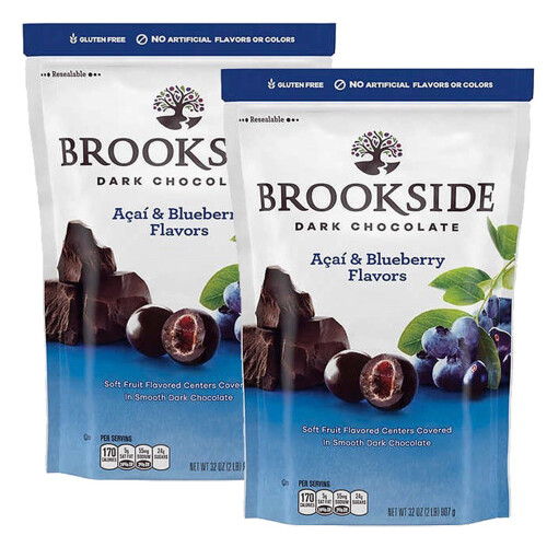 Μαύρη σοκολάτα με γεύση Acai & Blueberry 2 λίβρες (συσκευασία των 2)