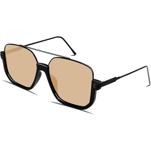 Γυαλιά ηλίου ZLCB Retro Oversized Aviator για γυναίκες και άνδρες, τετράγωνα ημι-χωρίς