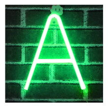 Neon Sign, Letter Neon Signs Neon Alphabet Light Light Up LED Letters Lights Light Up Marquee Letters Lights Battery USB Green