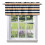 Orange Black White Stripe Valance 54x18in Polyester Rod 1
