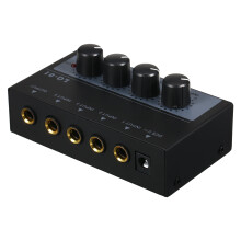 Mixer audio portatile a bassissimo rumore a 4 canali, 4 ingressi, 1 uscita, 5V, per microfono, chitarra, basso, tastiera, ideale per bar, palco e