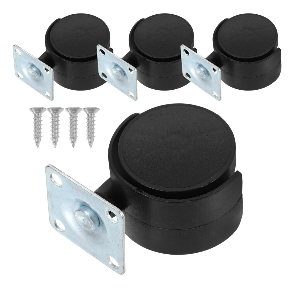 4Pcs Furniture Casters Silent Movement Swivel Casters Replacement Wheels Plastic Threaded Wheels For Coffee Table And Cabinet 9450273874753