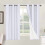 Faux Linen Blackout Curtains with White Lining, Grommet 1