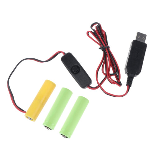 Καλώδιο USB υψηλής απόδοσης SIEYIO με διακόπτη ON/OFF, εξολοθρευτής μπαταρίας AA για
