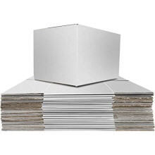 Boîtes d'expédition 11 x 6 x 6 cm, carton ondulé blanc pour l'expédition de petits articles, lot de 25