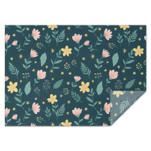 Nappe rectangulaire à motif floral Pioneer Flower, 152 x 213 cm, en polyester imperméable, facile à nettoyer et anti-taches, idéale pour les