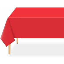 Lot de 3 nappes jetables rouges, 137 x 274 cm, compatibles avec les tables rectangulaires – Saint-Valentin, Fête des Mères, Anniversaire et Noël