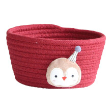 Panier de rangement MOQIN en corde de coton tressée grand format avec motif d'animaux mignons – Idéal pour ranger le linge, les jouets et les