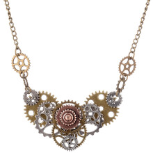 BESTONZON Steampunk colier Gear retro colier pandantiv accesoriu de modă pentru femei