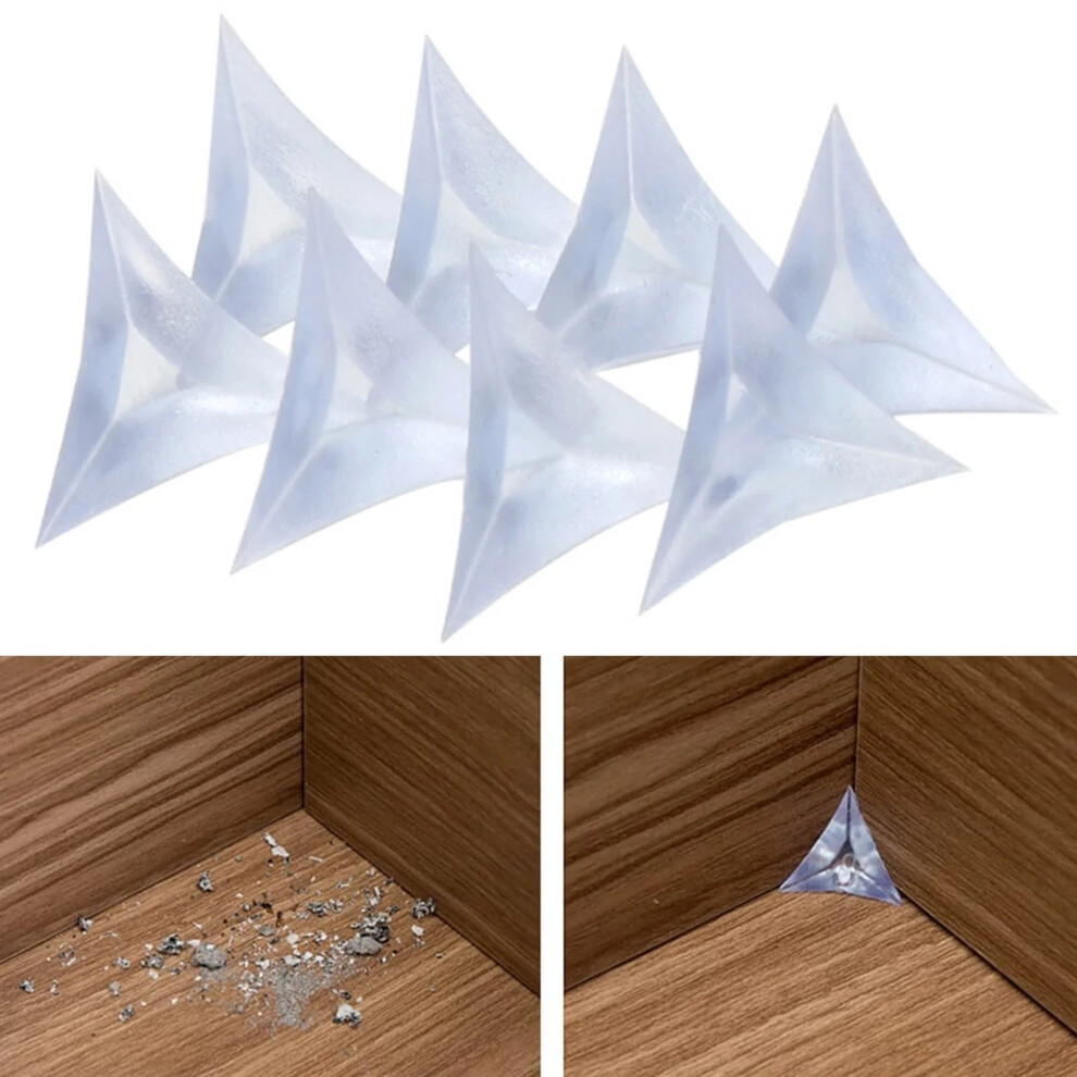 Clear Stair Dust Guards Triangle Corner Protectors 100 pcs