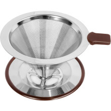 Nerezový filtr na kávu, bezpapírový dripper na 1-2 šálky, kompatibilní s Hario V60, snadno se čistí a zachovává přirozenou chuť