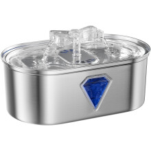 3.5L Automatic Pet Water Fountain with Dual Outlet, Silent & Transparent Level – Compatible with Cats & Dogs