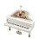 White ABS Music Box Piano Decor with Clockwork and Dancing 3