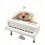 White ABS Music Box Piano Decor with Clockwork and Dancing 6