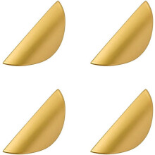 Brushed Gold Cabinet Pulls 4-Pack 1.3 Inch Center