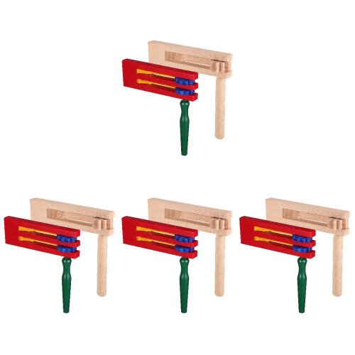 8Stk Traditionelle Holz Ratschen Musikinstrument Handheld Bunt 1