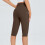 Dames wandelcapri's, sneldrogende, effen cargo cropped yogabroek 4