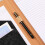 XIAOLE Leather Padfolio Clipboard Folder, Multi-Function Business Contract Folder with Writing Pad – Black 6