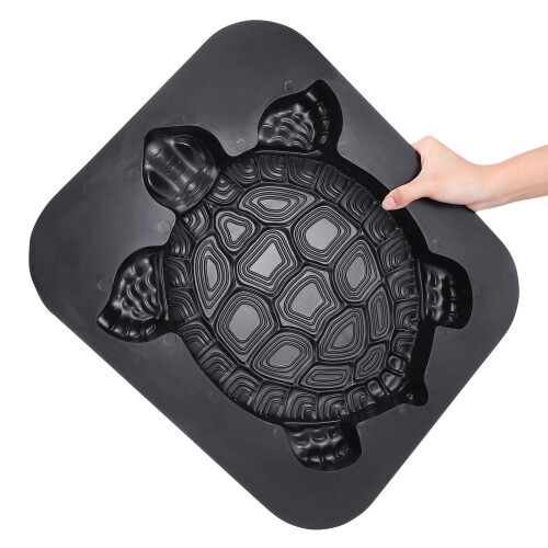 FRCOLOR Cement Mold For Walk Path Turtle Shape Black 1Set 2