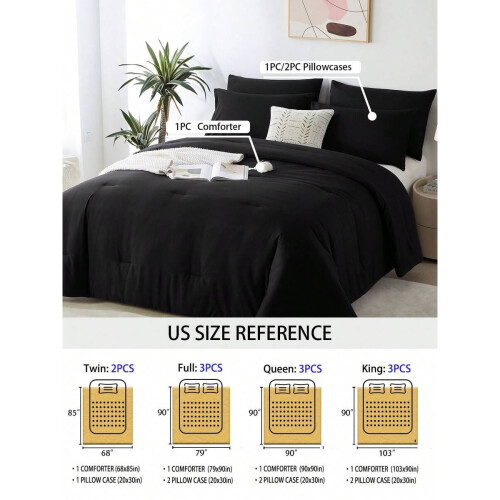 Microfiber dekbedset Queen (2- of 3-delig) 1