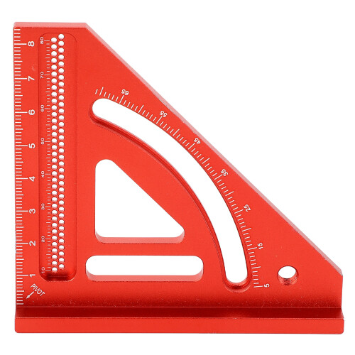 Mini escuadra de aluminio para carpintería, regla triangular 2