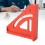Mini escuadra de aluminio para carpintería, regla triangular 6
