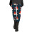 Dame polyester blomsterankelleggings blå XXL 3
