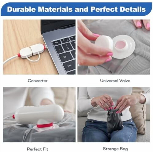 18-Piece Vacuum Storage Bags with USB Pump 2
