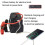 Japceit bilbatteri-julstarter, litium, 2 USB-porte 5