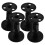 KALLORY 4 Pcs Anti-collision Retainer Adjustable Headboard Brackets Bed Frame Black 4