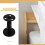 KALLORY 4 Pcs Anti-collision Retainer Adjustable Headboard Brackets Bed Frame Black 5