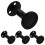 KALLORY 4 Pcs Anti-collision Retainer Adjustable Headboard Brackets Bed Frame Black 6