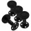 KALLORY 4 Pcs Anti-collision Retainer Adjustable Headboard Brackets Bed Frame Black 8