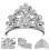 Homoyoyo Transform Appearance Doll Crown Accessories Silver Plastic 20Pack 5