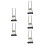5Pièces Accessoires Suspendus Cactus En Résine Colorée 4