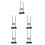 5Pièces Accessoires Suspendus Cactus En Résine Colorée 8