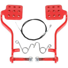 Go-Kart-Pedale mit 71-Zoll-Gaszug-Set, rot