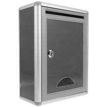Boîte aux lettres murale sécurisée avec serrure à clé, grande capacité, design moderne, idéale pour le bureau, la maison, l'extérieur et les