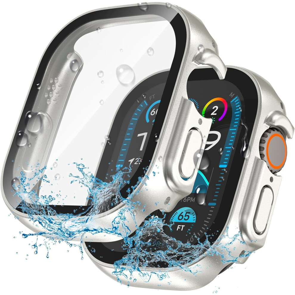 Xihama 2-In-1 Waterproof Case + Screen Protector For Apple Watch 40/41/42/46Mm, Series 4/5/6/Se/Se 2Nd Gen – Tempered Glass & Pc Bumper 9422877317844