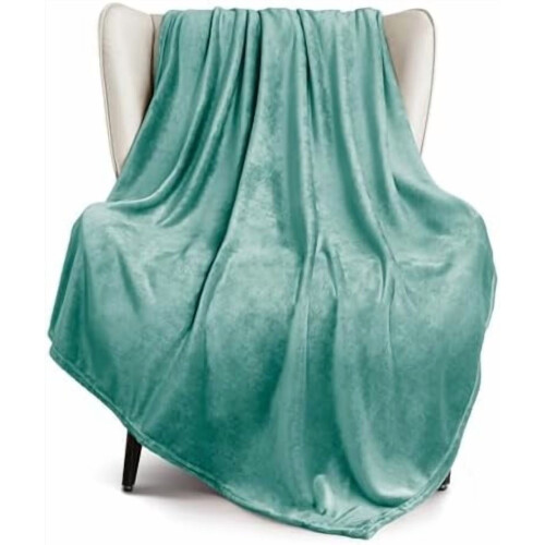 Fleece Throw Blanket 50x60 in, Soft Plush Microfiber