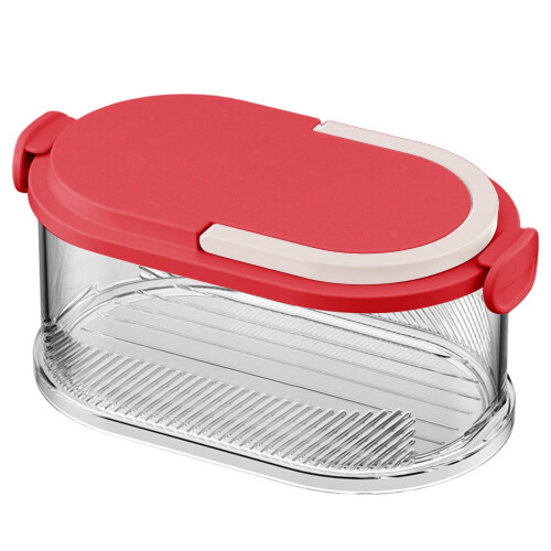 Airtight Stackable Spice Organizer, 1-Tier, Red