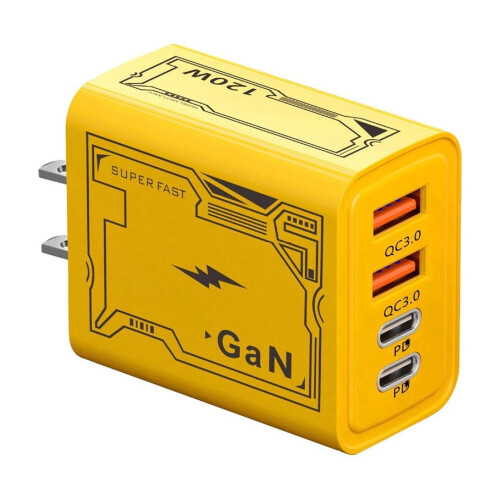Φορτιστής GaN 120W με 2 θύρες USB-C και 2 θύρες USB 1