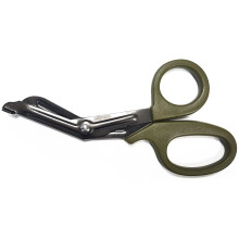 Autoclavable Titanium Bonded Bandage Shears 7 1/4" Bent - Olive Drab Green - 1 Pack