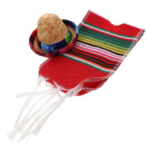 Worgeous Fiesta Mini Hat & Scarf Set + Mexican-Style Beer Bottle Covers – Compatible with Standard Bottles