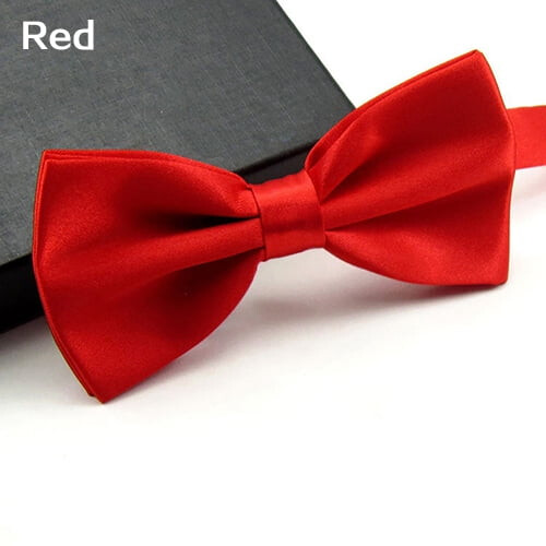 Men Solid Color Bowtie Necktie Tuxedo Wedding Party Adjustable