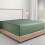 Drap-housse Queen 100 % satin de coton vert sauge 1