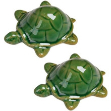 Ceramic Sea Turtle Toilet Bolt Caps Set of 2