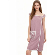 Women's Wearable Shower Skirt – Coral Fleece Towel Wrap